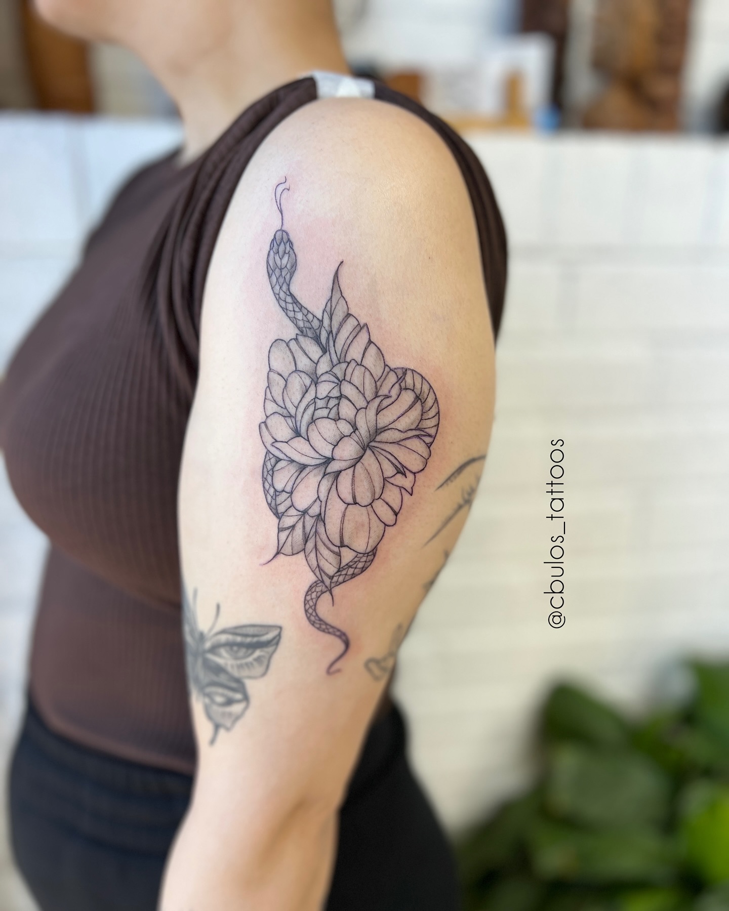 Snake & peony