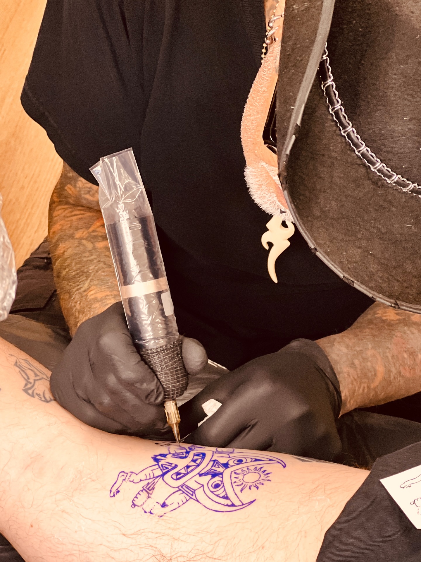 In progress — Aztec piece
