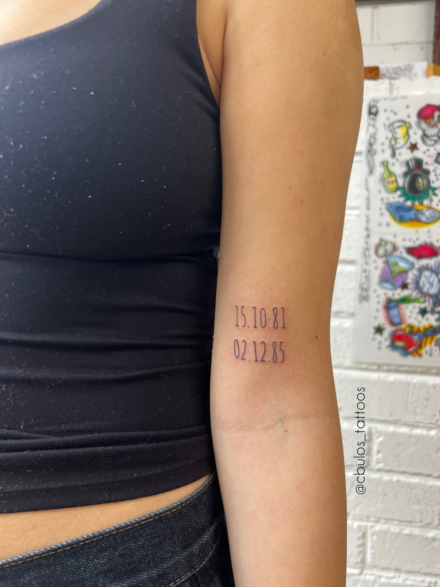 Memorial dates — arm